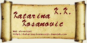 Katarina Kosanović vizit kartica